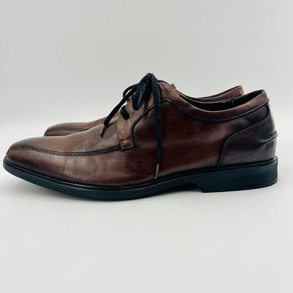 Kenneth Cole Reaction Get Busy Brown Leather Oxfords Size 11 - Picture 5 of 12